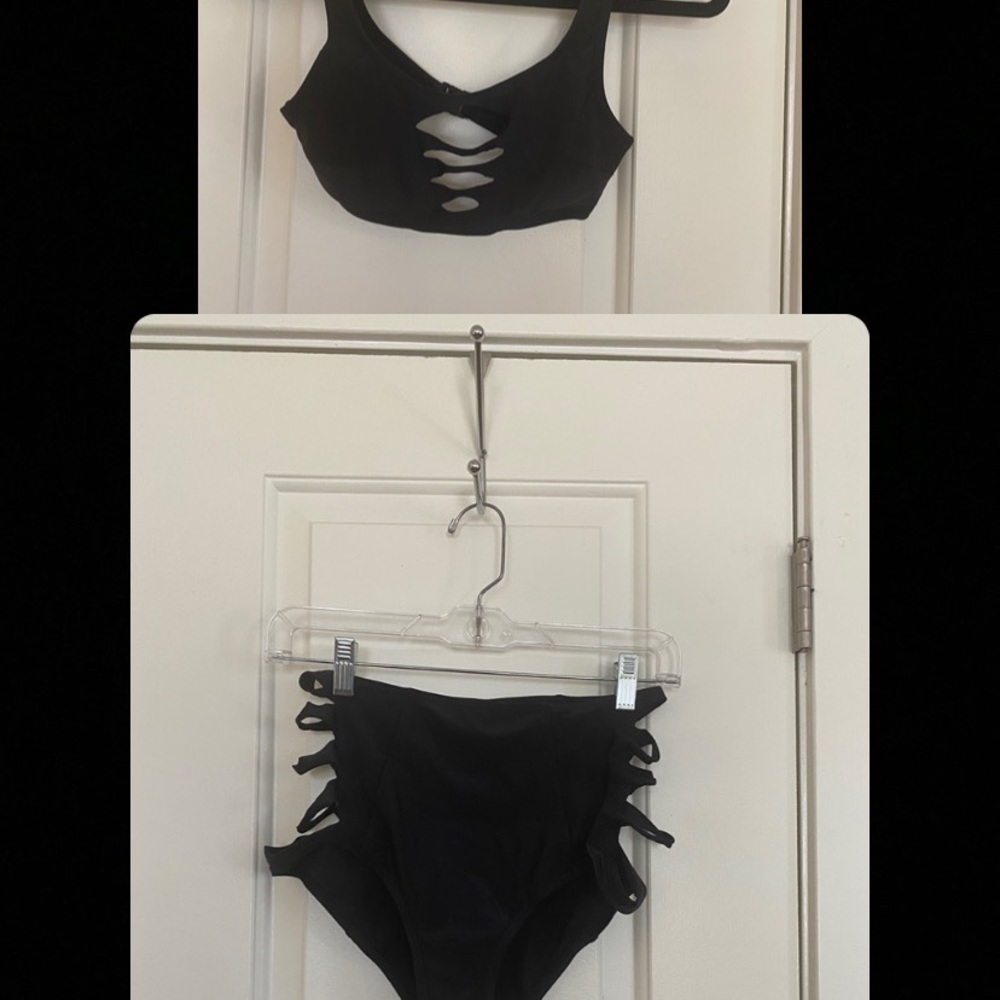WORN ONCE* CLEAN ASOS high waisted ripped bikini